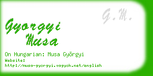 gyorgyi musa business card