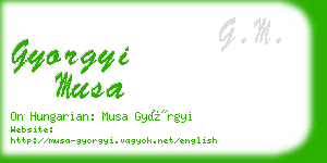 gyorgyi musa business card